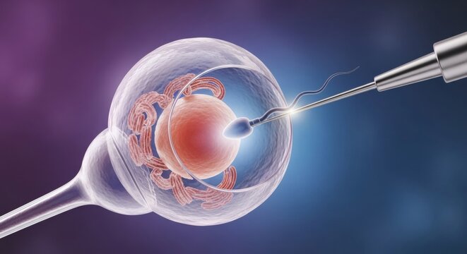IVF Microscopic Fertilization  Science Creating Life.