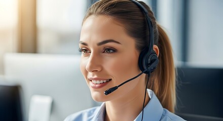 Friendly Customer Service Representative with Headset