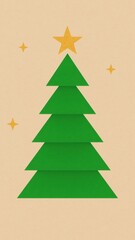 Obraz premium Minimalist festive tree mobile wallpaper