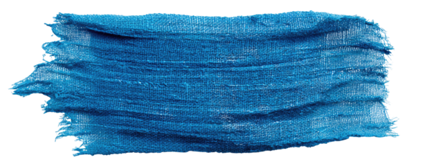 Textured, vibrant blue paint stroke