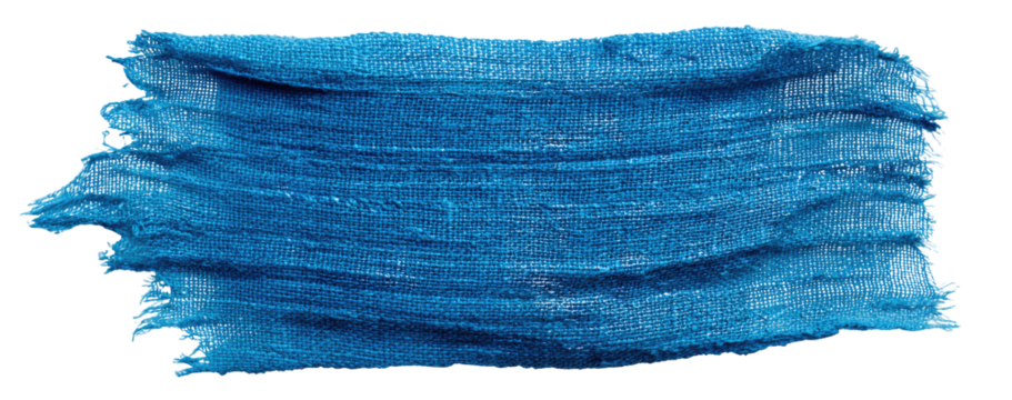 Textured, vibrant blue paint stroke