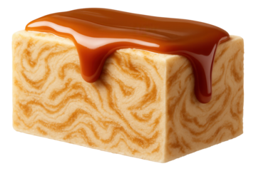 Rectangular baking dish with banana pudding topped with a smooth layer of whipped topping