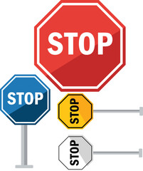 Stop Traffic Signal Street Symbol Vector