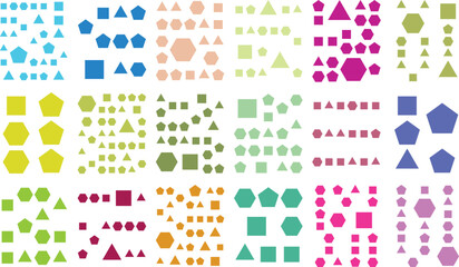 Abstract colorful geometric shapes pattern, modern graphic background design
