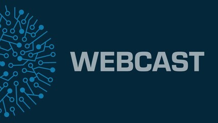 Webcast Circuit Circular Blue Rotating Left Text 