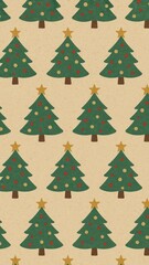 Obraz premium Festive Christmas tree pattern mobile wallpaper