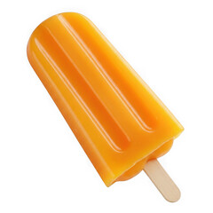 Vibrant orange popsicle on a simple background delightful treat transparent background