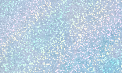 パステルカラーのきらめきの星型ホログラム