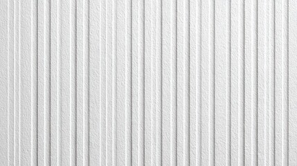 White corrugated texture creating a modern background with vertical stripes, offering a clean, minimalist design for industrial, architectural, or abstract concepts