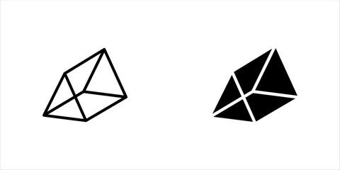 Triangular prism vector. Geometric Shapes for Preschool or Primary School Children. Can be used for web, logo, mobile app, UI, UX, vector illustration, eps10.