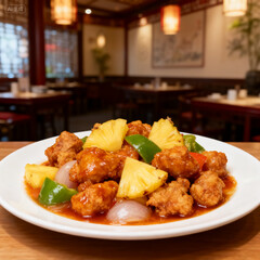 Sweet and Sour Chicken with Pineapple and Bell Peppers