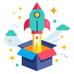 Startup Launch from Box - New Business Venture