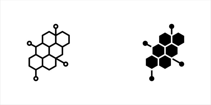 Molecule icons  symbol vector elements for infographic web