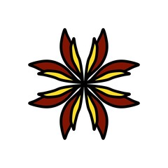 Fototapeta premium flower petals decoration icon isolated