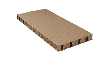 Honeycomb cardboard board for eco-friendly packaging isolated transparent png