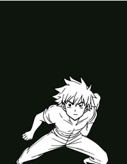 vector illustration of a boy