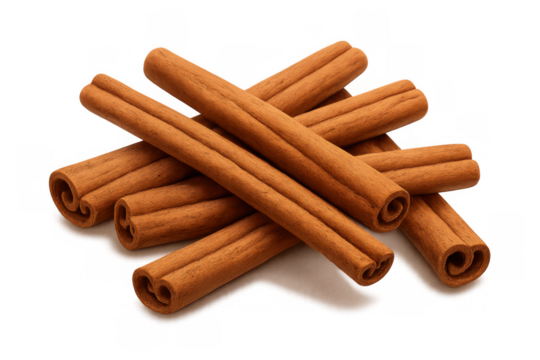 Cinnamon sticks pile, aromatic spice for cooking, baking, sweet recipes, and flavor ingredient on transparent background - Powered by Adobe