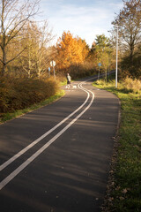 Pedestrian and bicycle path, sports and recreation.
