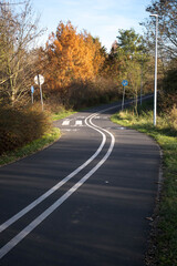 Pedestrian and bicycle path, sports and recreation.
