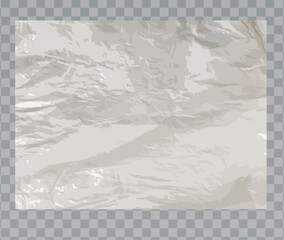 White Cellophane Plastic Vector Background