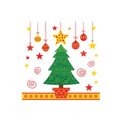 Hand Drawn Christmas Tree Collection for Holiday Decorations
