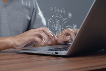 Digital Health Care Concept with Modern Technology and Data Analysis