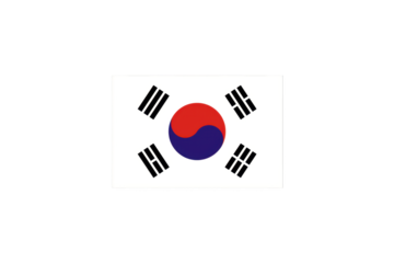 National flag of South Korea on transparent background