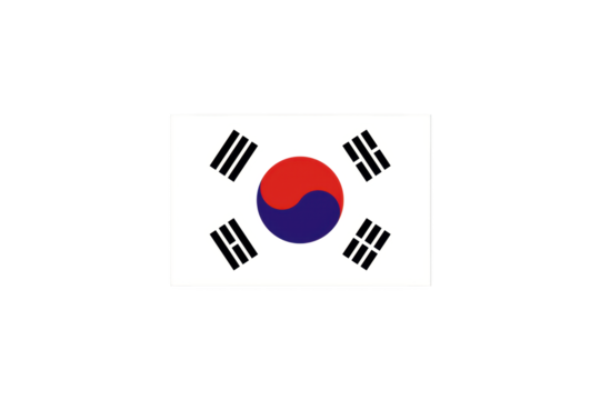 National flag of South Korea on transparent background