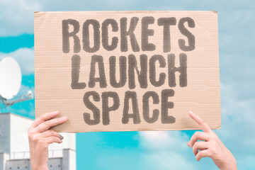 "Rockets Launch Space" Spacecraft depart Earth for orbital missions. ROCKETS. SPACE. LAUNCH. ORBIT. MISSION.