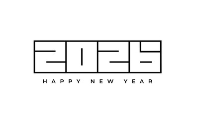 Happy new year 2026 graphic with modern block letter design and minimalist aesthetic, calendars and celebratory greetings. Vector Happy new year 2026 design. 2026 logo text design.