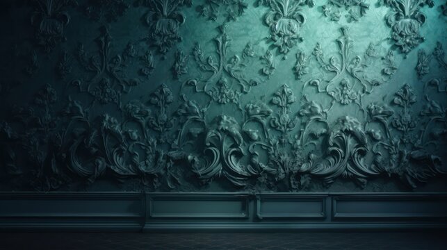 dark moody victorian gothic interior, ornate flock wallpaper, elegant wooden bench, dramatic lighting, cinematic mood, highly detailed
 - Powered by Adobe