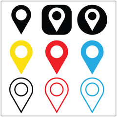 location icon, location pin, icon design template, vector design