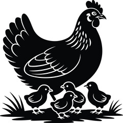 Fototapeta premium Chicken & Rooster SVG, Farm Scene svg