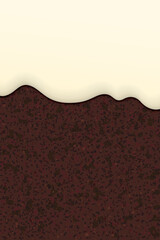 Christmas pudding texture vertical background with brandy sauce poured over the top