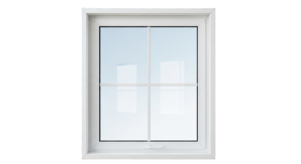 White Frame Window with Blue Sky View Residential Architecture Home Improvement Natural Light Windows and Doors