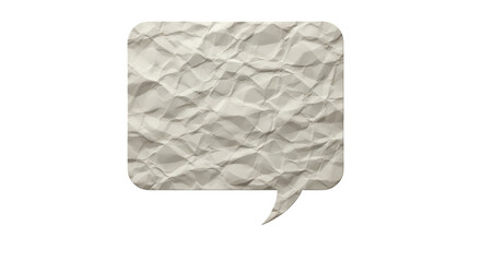 Wrinkled Thoughts Paper Speech Bubble Graphic Dialogue Icon Creative Communication Ideas Messaging Background