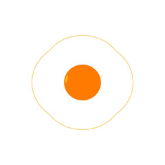 Sunny-Side Up Egg: Simple Vector Illustration