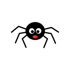 Cartoon Spider with Wide Eyes and Open Mouth