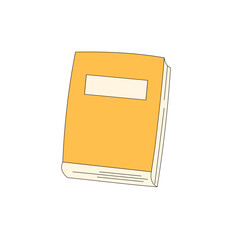 Simple Yellow Book Illustration