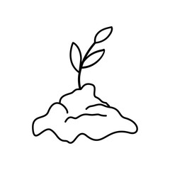 Sprout Icon: New Growth in Soil