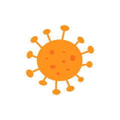 Orange Virus Vector Illustration