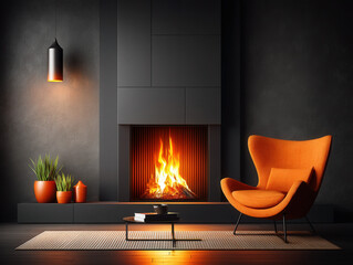 modern gas fireplace