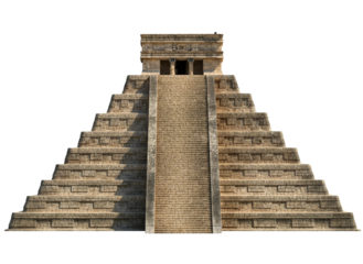 Isolated Chichen Itza Landmark – Ancient Mayan Architecture PNG