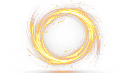 Abstract colorful circle pattern with gold swirl motion design vector illustration template for modern technology frame wallpaper isolated on white background