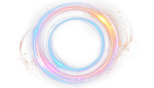 Abstract colorful circle pattern with rainbow swirl motion design vector illustration template for modern technology frame wallpaper isolated on white background