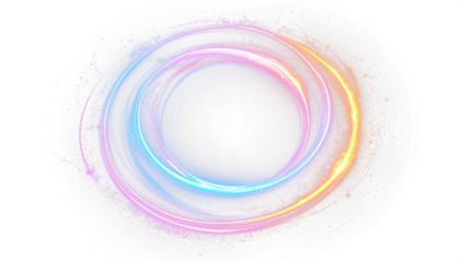 Abstract colorful circle pattern with rainbow swirl motion design vector illustration template for modern technology frame wallpaper isolated on white background