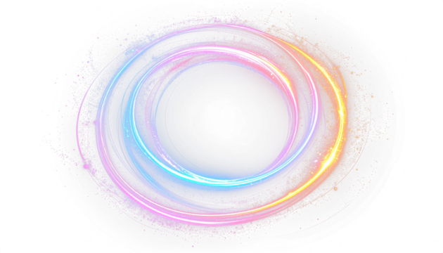 Abstract colorful circle pattern with rainbow swirl motion design vector illustration template for modern technology frame wallpaper isolated on white background - Powered by Adobe