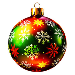 Christmas Decoration Bauble with Glossy Finish and Festive Shine Isolated on Transparent Background