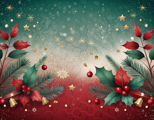 christmas background with snowflakes ornament