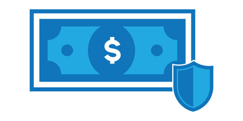 financial insurance colored icon design